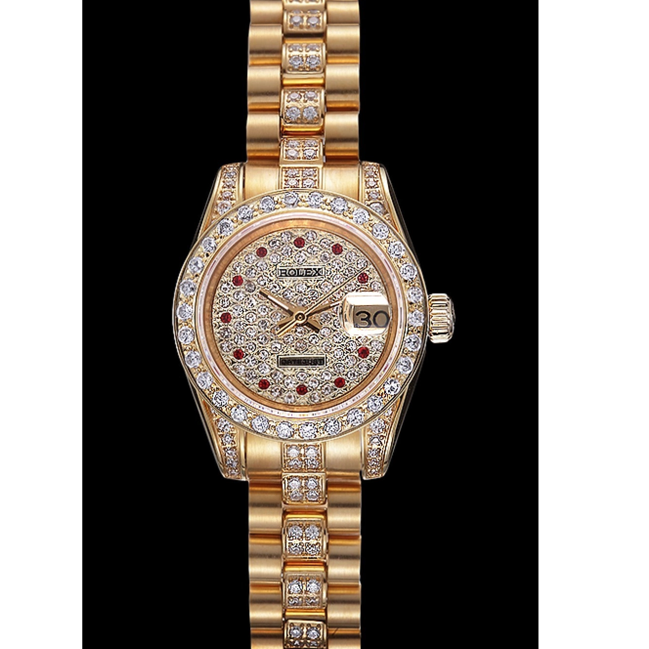 Aaa replica watch Swiss Dial DateJust 622023 Gold Diamond Rolex 0815